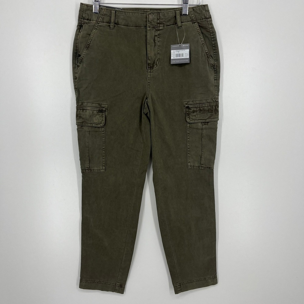 Eddie Bauer River‎ Rock Cargo Pants Slatgreen Women 2 Slightly Curvy Slim NWT